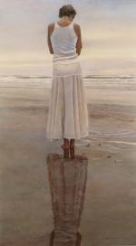 水粉大师Steve Hanks 393-ReflectingTheTide